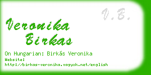 veronika birkas business card